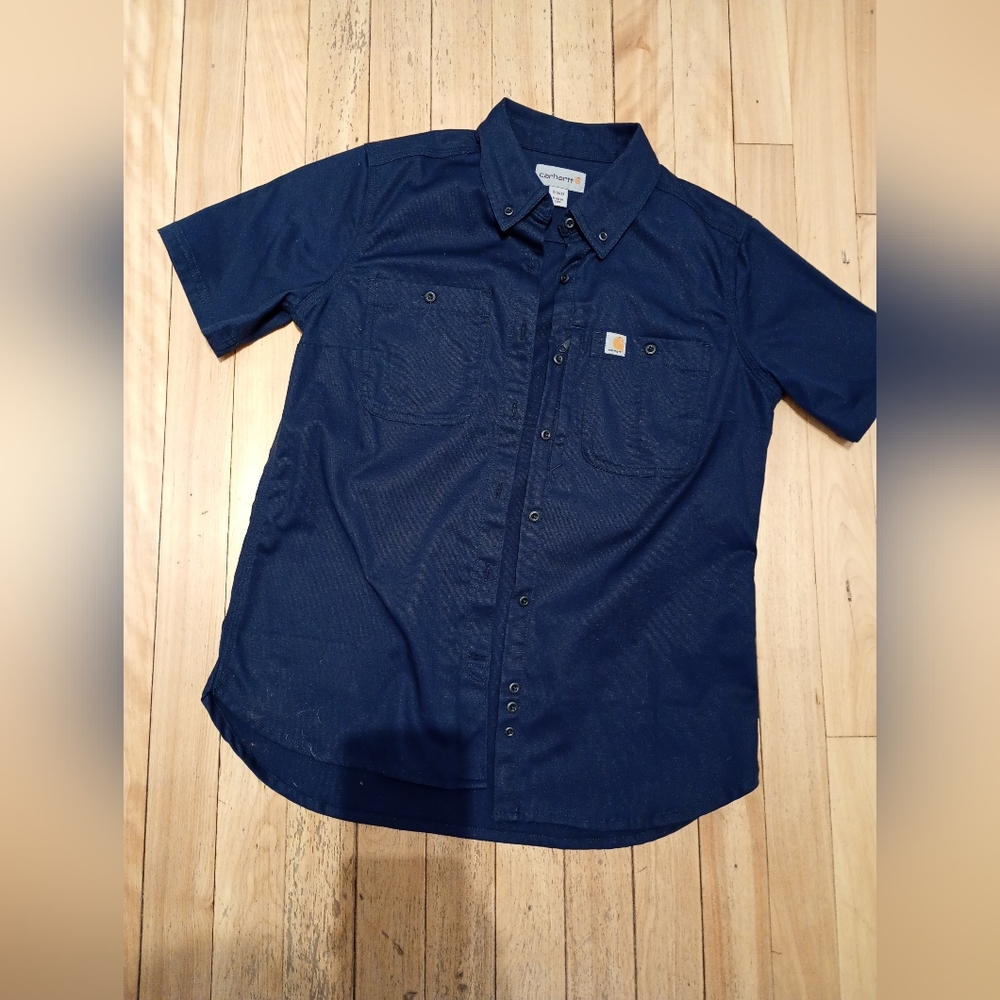 Carhartt Men's Dark Blue Casual Button Down Shirt